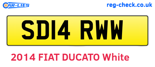 SD14RWW are the vehicle registration plates.