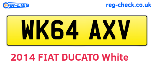 WK64AXV are the vehicle registration plates.