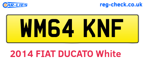 WM64KNF are the vehicle registration plates.