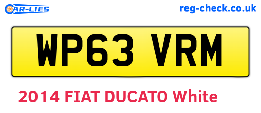 WP63VRM are the vehicle registration plates.