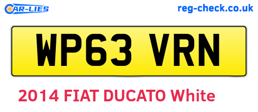 WP63VRN are the vehicle registration plates.