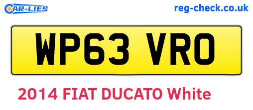 WP63VRO are the vehicle registration plates.