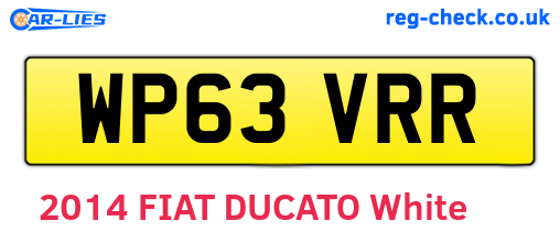 WP63VRR are the vehicle registration plates.