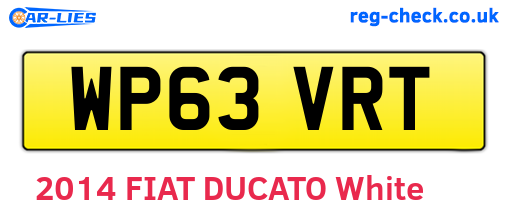 WP63VRT are the vehicle registration plates.