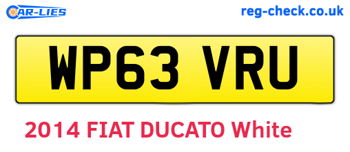 WP63VRU are the vehicle registration plates.