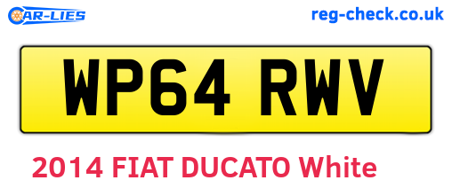 WP64RWV are the vehicle registration plates.