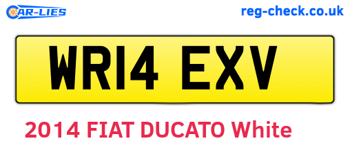 WR14EXV are the vehicle registration plates.