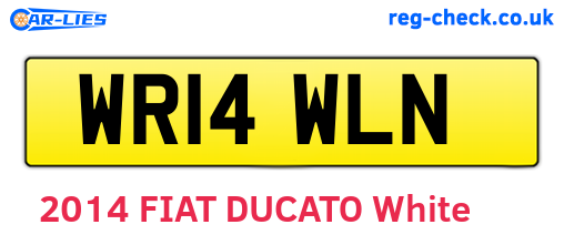 WR14WLN are the vehicle registration plates.