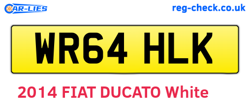 WR64HLK are the vehicle registration plates.