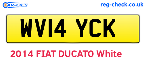 WV14YCK are the vehicle registration plates.