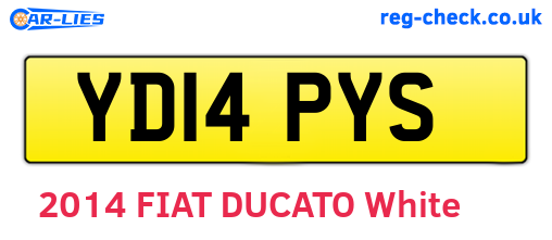 YD14PYS are the vehicle registration plates.
