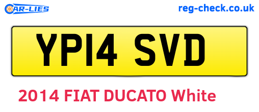 YP14SVD are the vehicle registration plates.