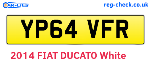 YP64VFR are the vehicle registration plates.