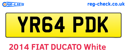 YR64PDK are the vehicle registration plates.