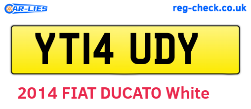 YT14UDY are the vehicle registration plates.