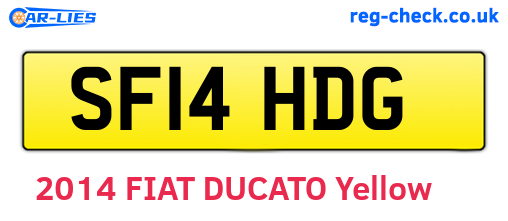 SF14HDG are the vehicle registration plates.