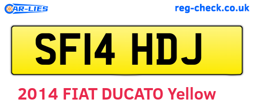 SF14HDJ are the vehicle registration plates.