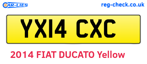 YX14CXC are the vehicle registration plates.