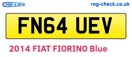 FN64UEV are the vehicle registration plates.
