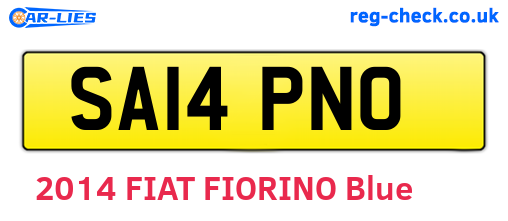 SA14PNO are the vehicle registration plates.