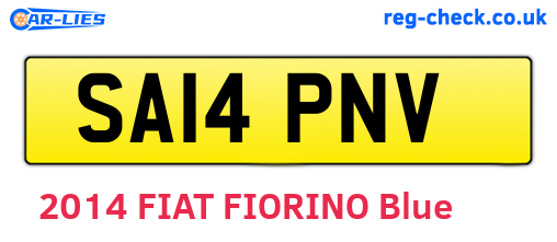 SA14PNV are the vehicle registration plates.