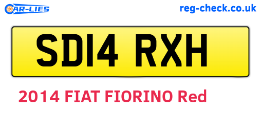 SD14RXH are the vehicle registration plates.