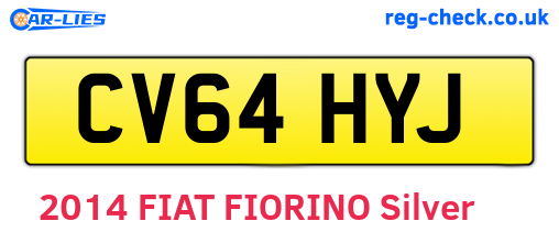 CV64HYJ are the vehicle registration plates.