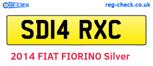 SD14RXC are the vehicle registration plates.