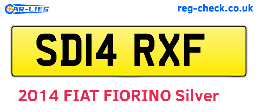 SD14RXF are the vehicle registration plates.