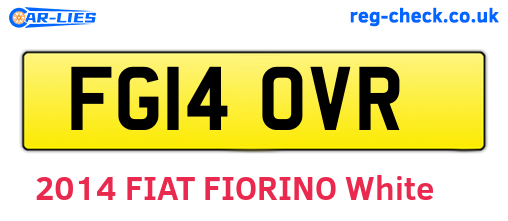 FG14OVR are the vehicle registration plates.