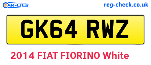 GK64RWZ are the vehicle registration plates.