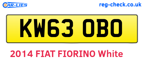 KW63OBO are the vehicle registration plates.