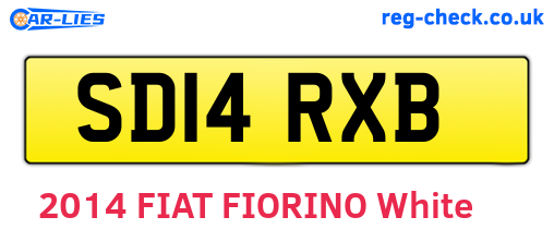 SD14RXB are the vehicle registration plates.