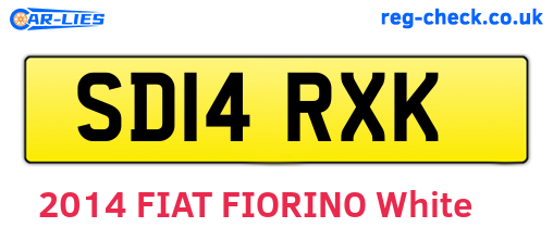 SD14RXK are the vehicle registration plates.