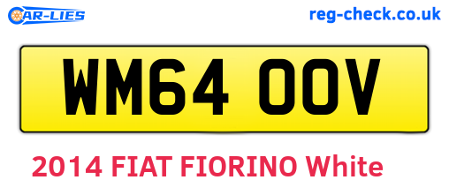 WM64OOV are the vehicle registration plates.