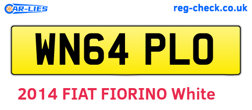 WN64PLO are the vehicle registration plates.