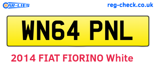 WN64PNL are the vehicle registration plates.