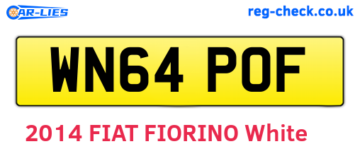WN64POF are the vehicle registration plates.