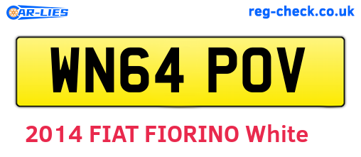 WN64POV are the vehicle registration plates.
