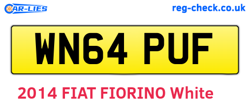 WN64PUF are the vehicle registration plates.