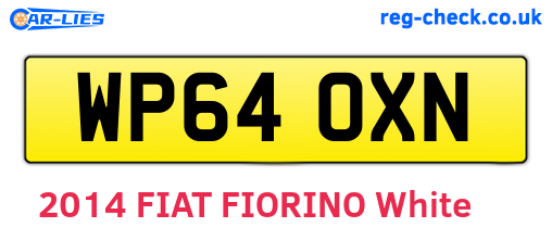 WP64OXN are the vehicle registration plates.