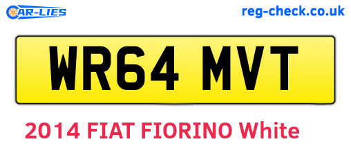 WR64MVT are the vehicle registration plates.