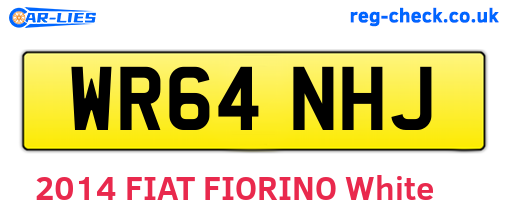 WR64NHJ are the vehicle registration plates.