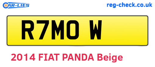 R7MOW are the vehicle registration plates.
