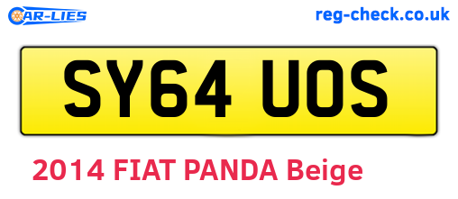 SY64UOS are the vehicle registration plates.