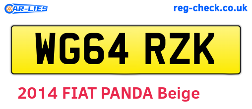 WG64RZK are the vehicle registration plates.