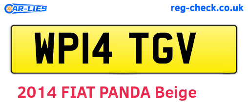 WP14TGV are the vehicle registration plates.