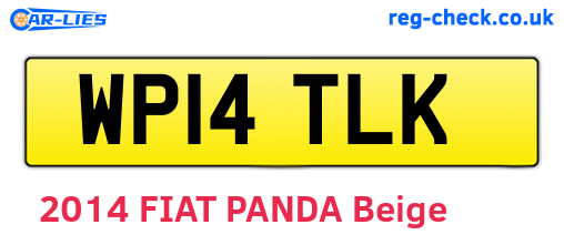 WP14TLK are the vehicle registration plates.