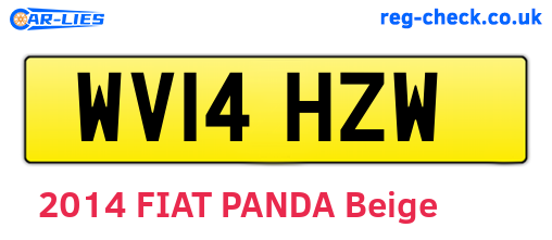 WV14HZW are the vehicle registration plates.