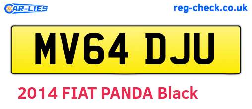 MV64DJU are the vehicle registration plates.